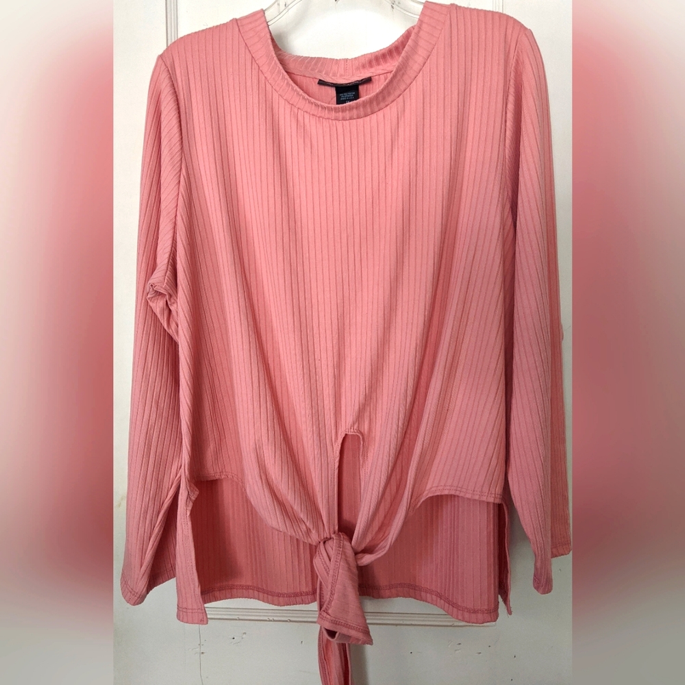 Ashley Stewart Sport Tie Front Top